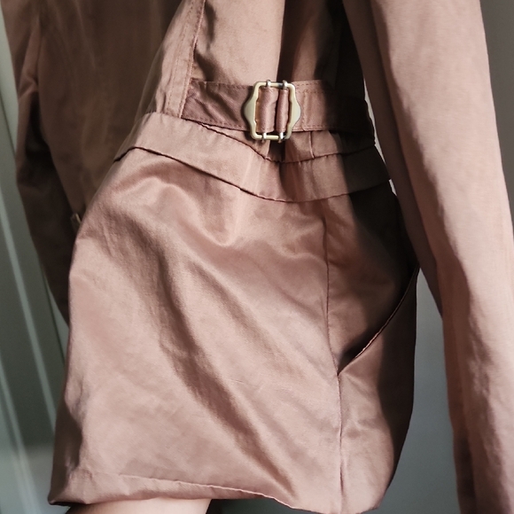 Arden B Y2K Rose Gold Bomber Jacket Fitted Metallic Vintage - Picture 6 of 12